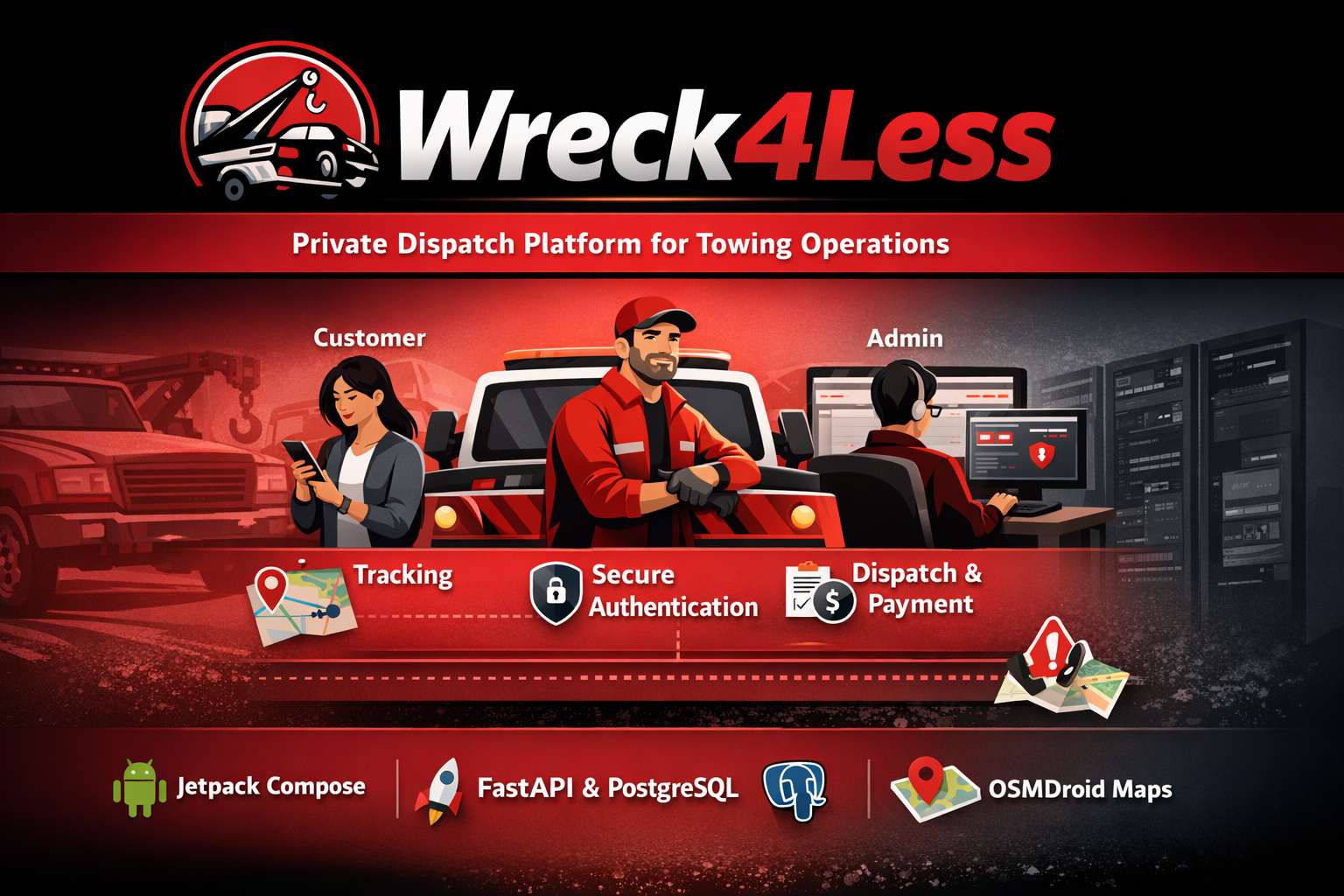 Wreck4Less dispatch application